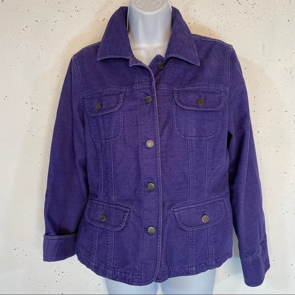 J.JILL Button Front Collard Jacket